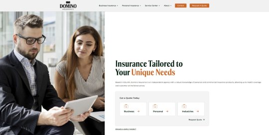 Domino Insurance Screenshot